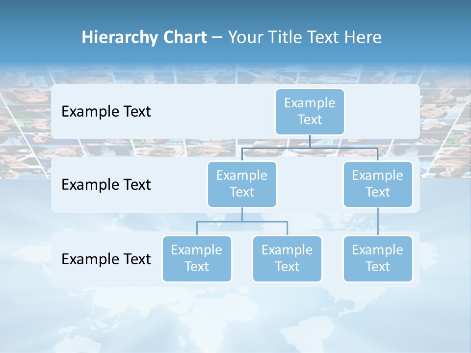 A Group Of People Are Shown On A Blue Background PowerPoint Template