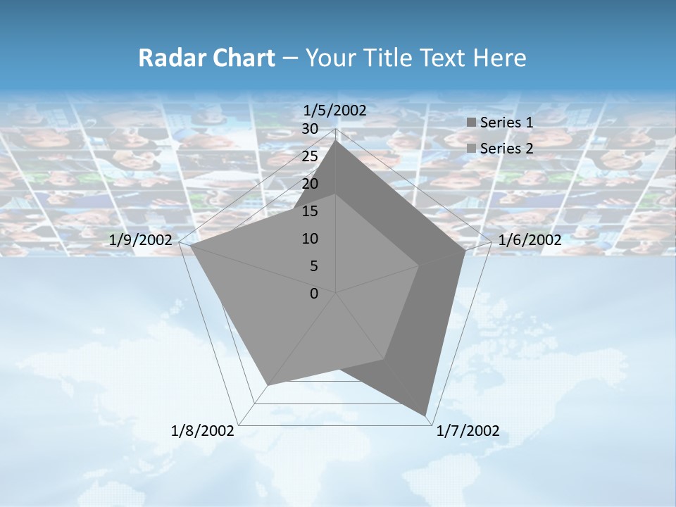 A Group Of People Are Shown On A Blue Background PowerPoint Template