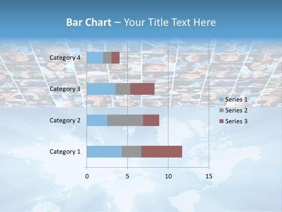 A Group Of People Are Shown On A Blue Background PowerPoint Template