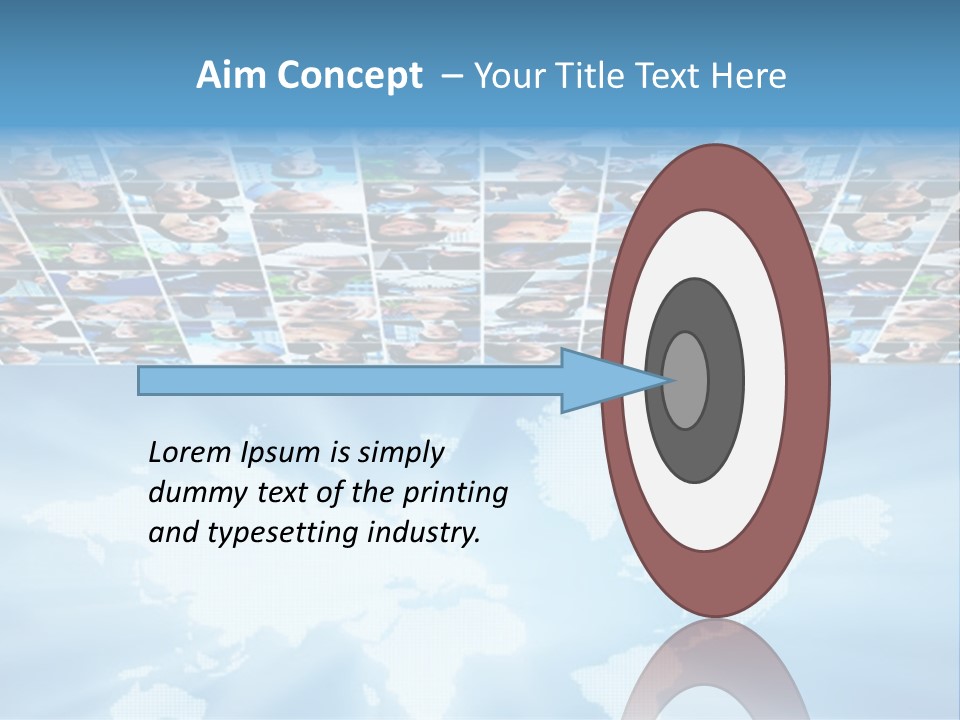 A Group Of People Are Shown On A Blue Background PowerPoint Template