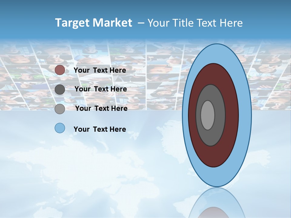 A Group Of People Are Shown On A Blue Background PowerPoint Template