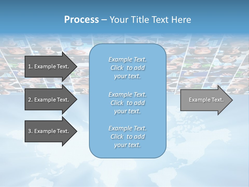 A Group Of People Are Shown On A Blue Background PowerPoint Template