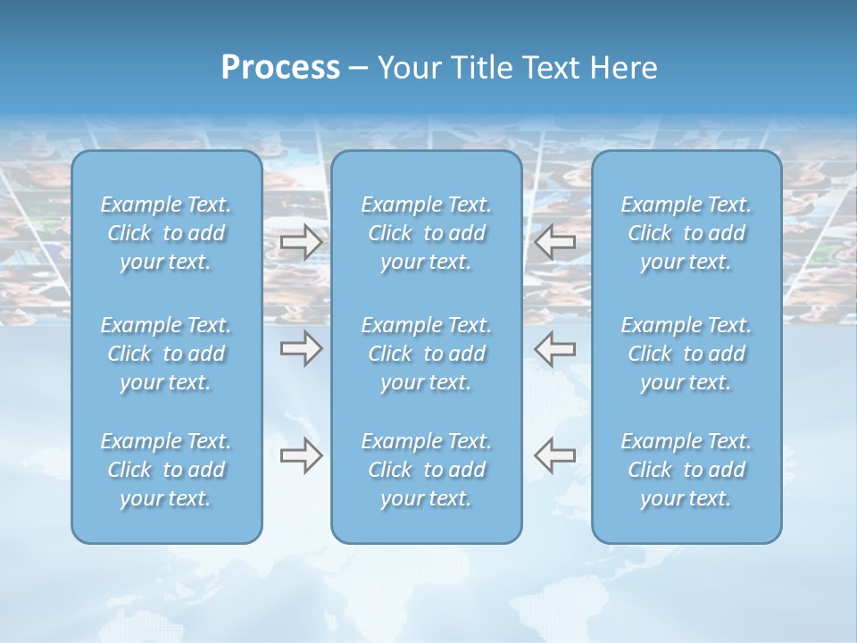 A Group Of People Are Shown On A Blue Background PowerPoint Template