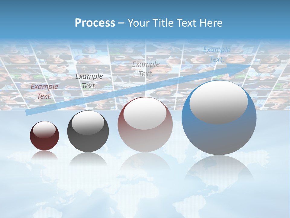 A Group Of People Are Shown On A Blue Background PowerPoint Template