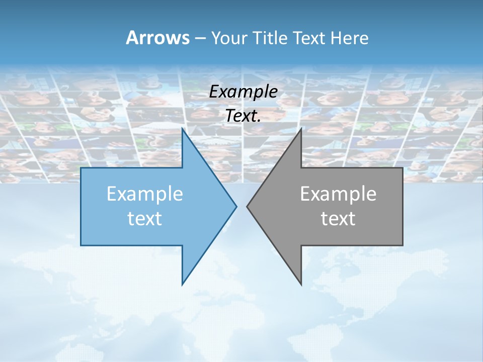 A Group Of People Are Shown On A Blue Background PowerPoint Template