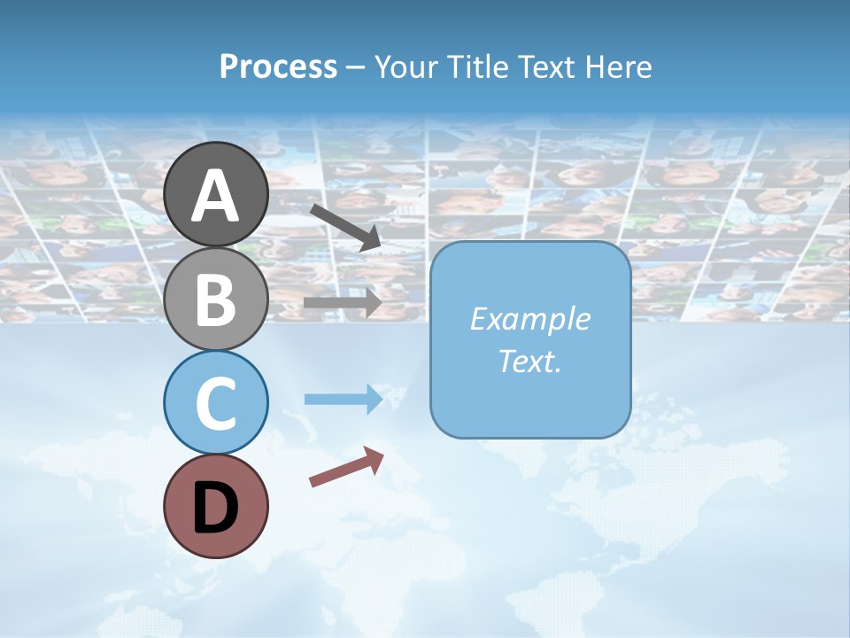 A Group Of People Are Shown On A Blue Background PowerPoint Template