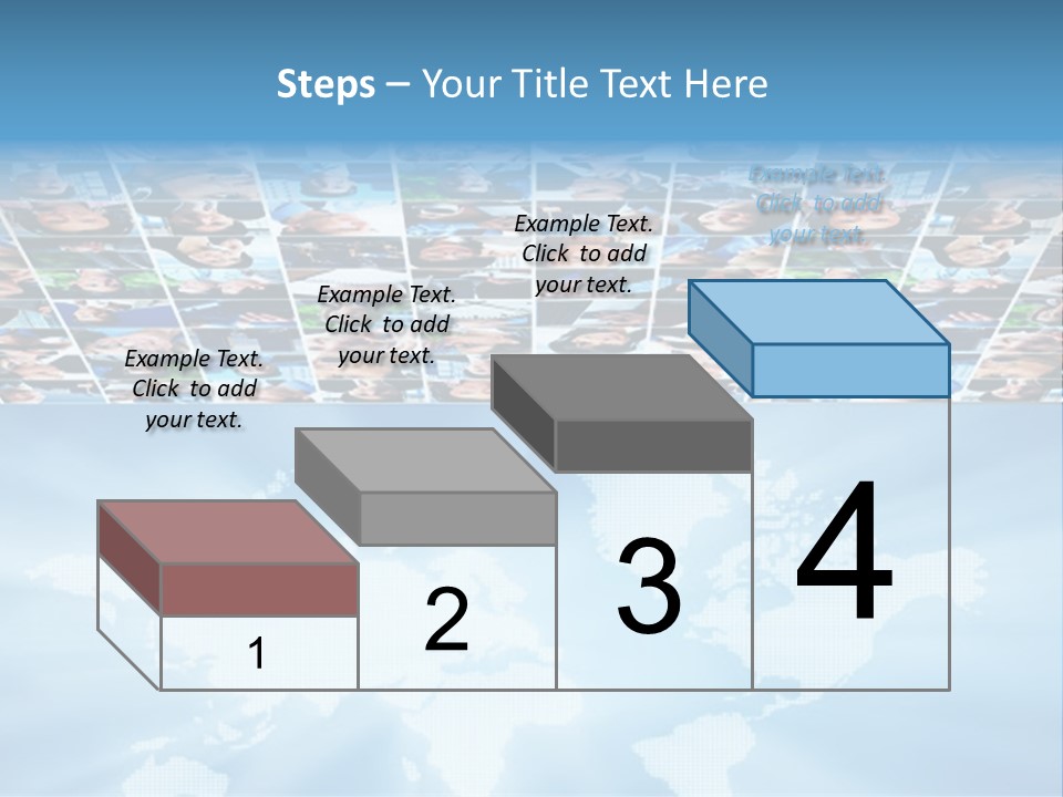 A Group Of People Are Shown On A Blue Background PowerPoint Template