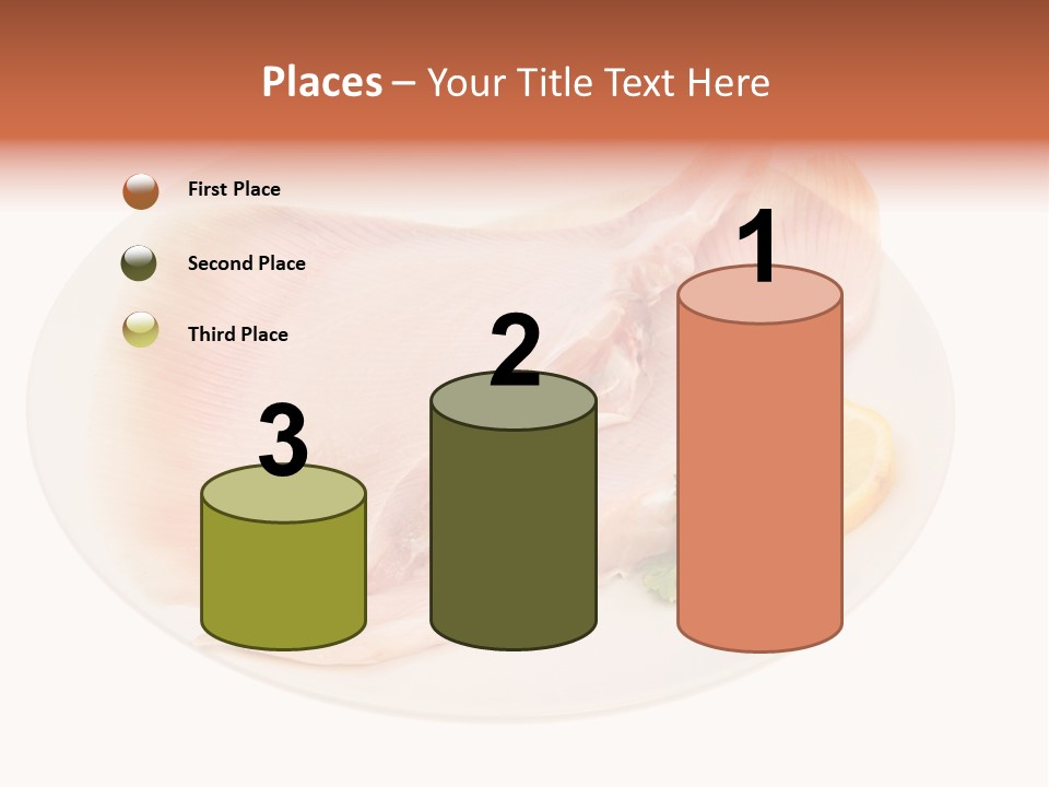 A Piece Of Raw Chicken On A Plate With Parsley PowerPoint Template