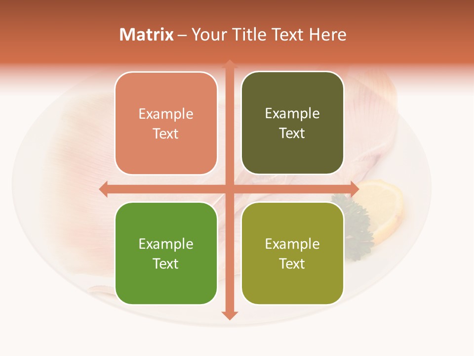 A Piece Of Raw Chicken On A Plate With Parsley PowerPoint Template