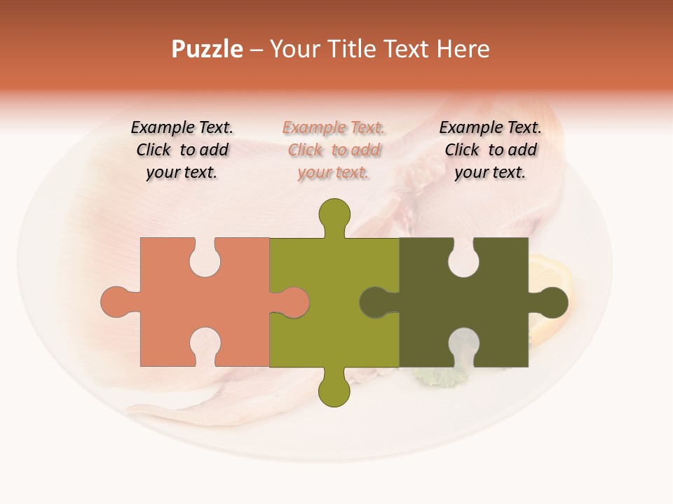 A Piece Of Raw Chicken On A Plate With Parsley PowerPoint Template