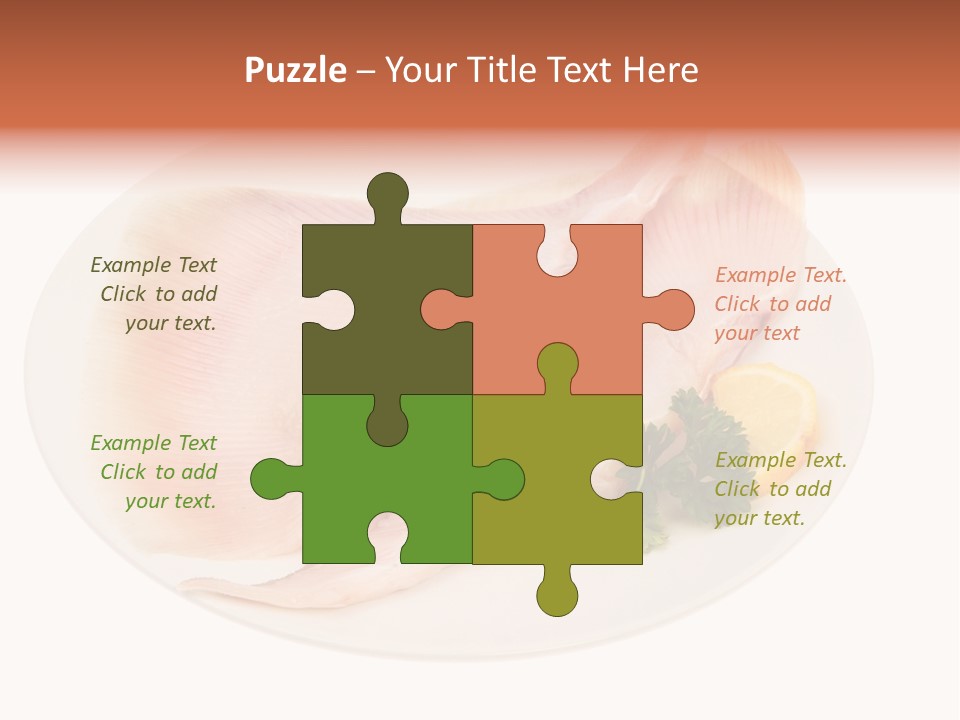 A Piece Of Raw Chicken On A Plate With Parsley PowerPoint Template