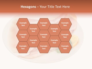 A Piece Of Raw Chicken On A Plate With Parsley PowerPoint Template