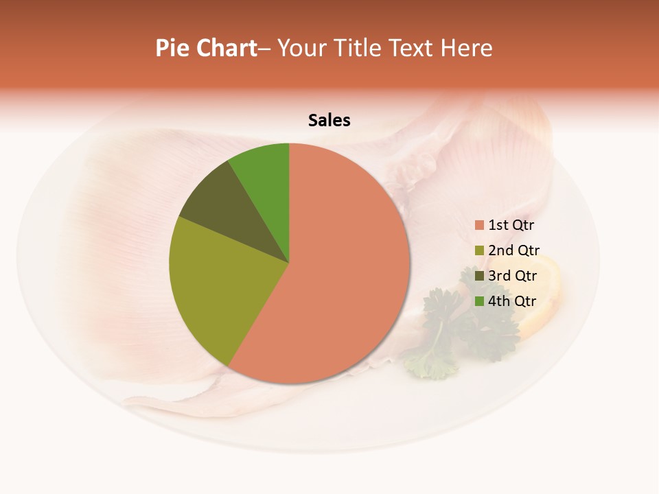 A Piece Of Raw Chicken On A Plate With Parsley PowerPoint Template