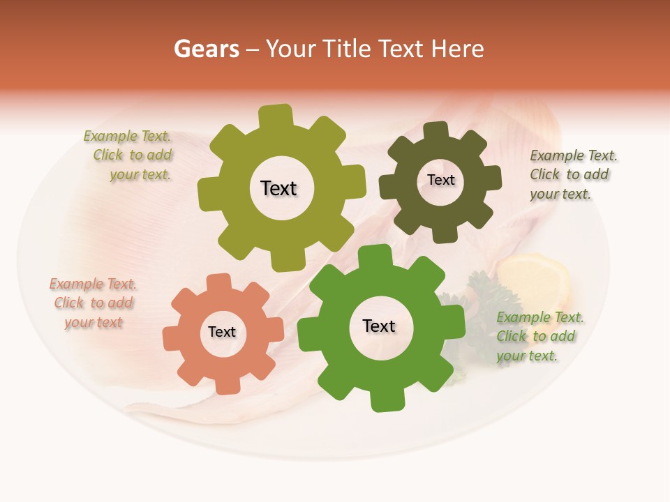 A Piece Of Raw Chicken On A Plate With Parsley PowerPoint Template