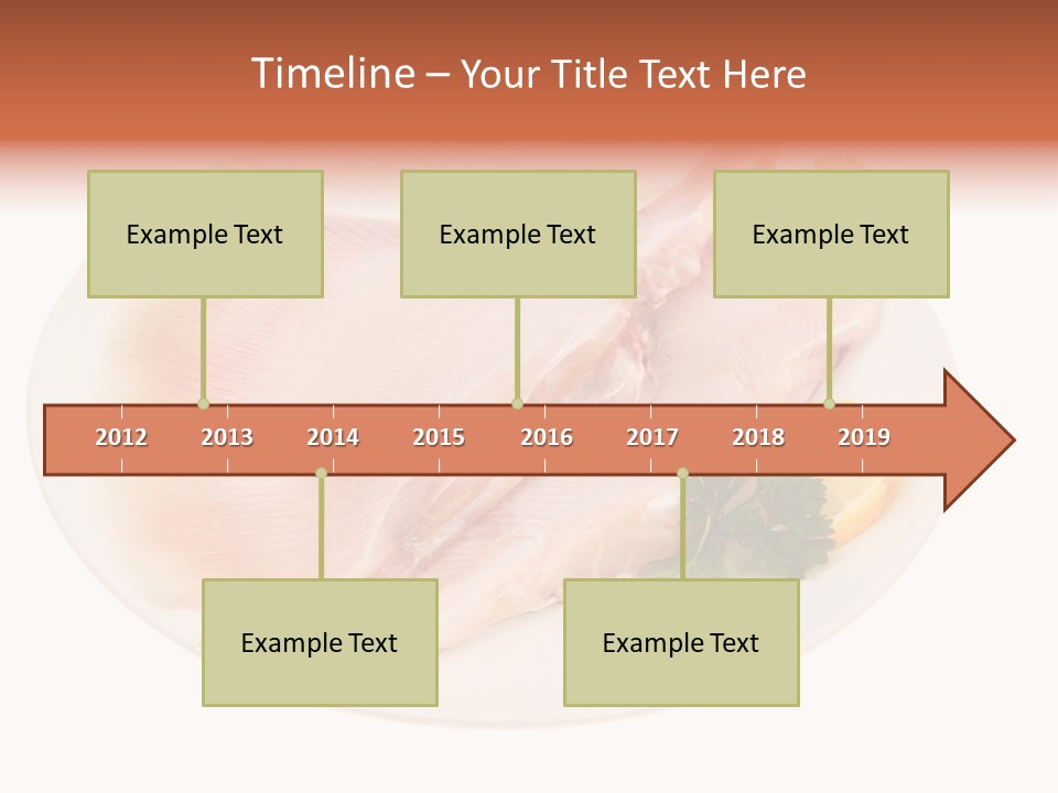 A Piece Of Raw Chicken On A Plate With Parsley PowerPoint Template