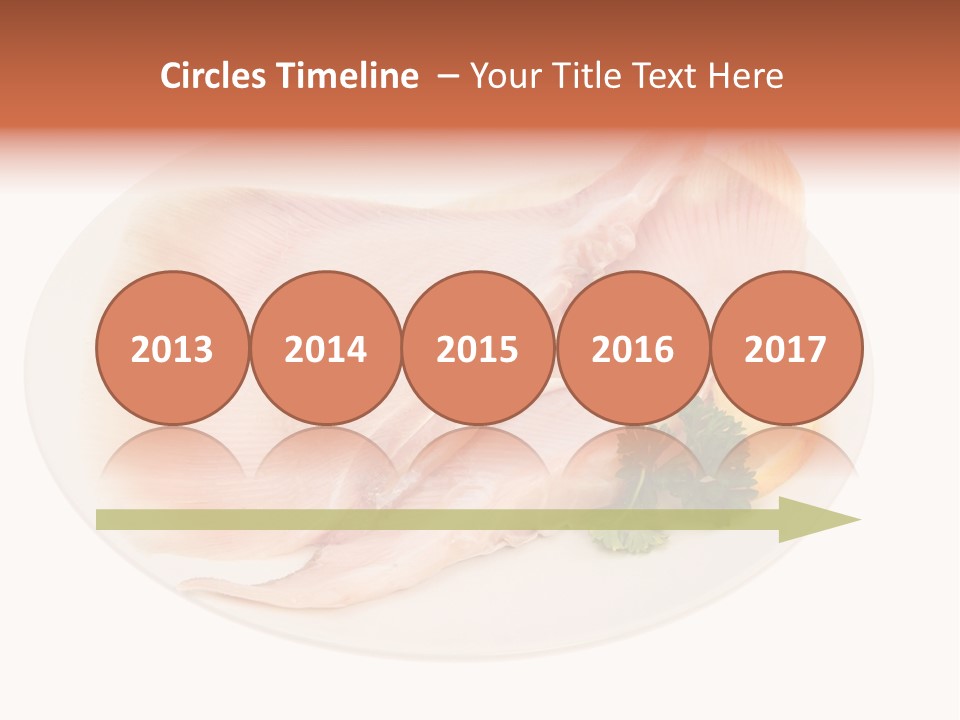 A Piece Of Raw Chicken On A Plate With Parsley PowerPoint Template