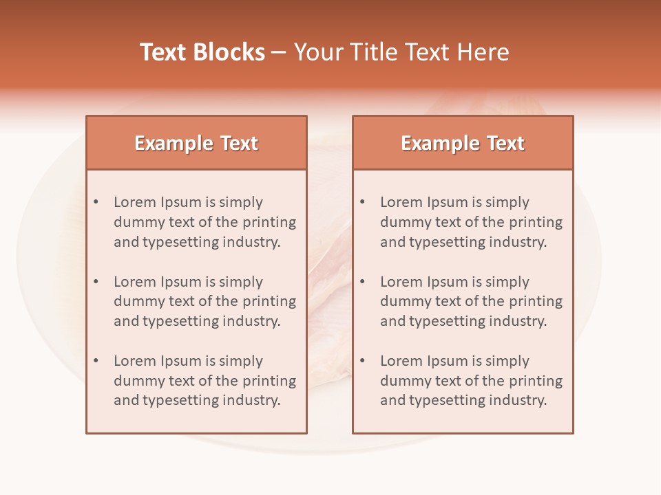 A Piece Of Raw Chicken On A Plate With Parsley PowerPoint Template