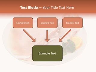 A Piece Of Raw Chicken On A Plate With Parsley PowerPoint Template