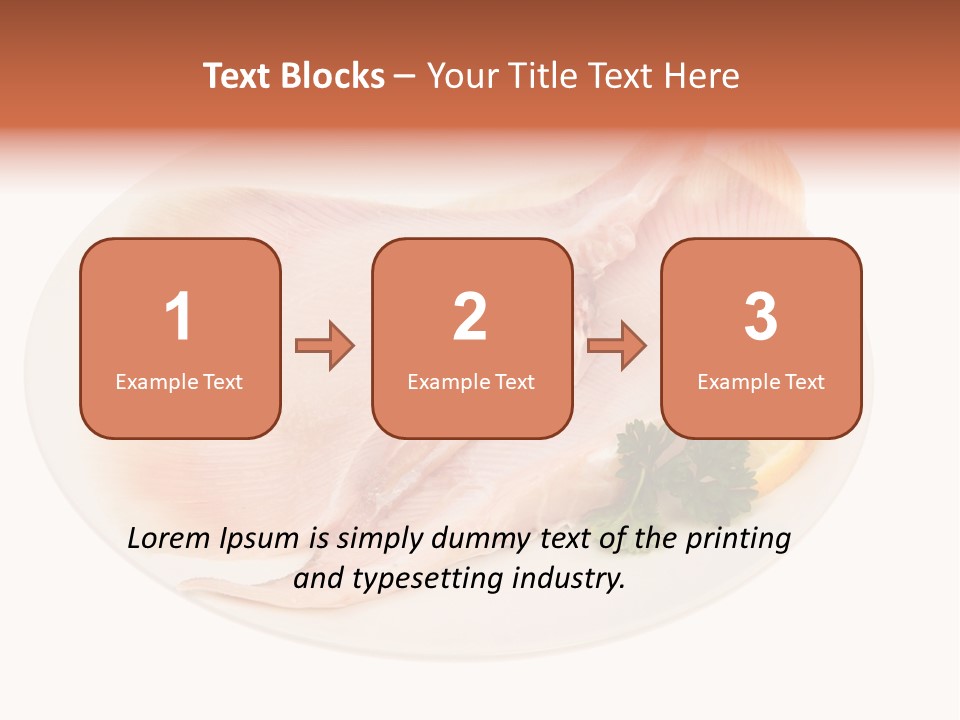 A Piece Of Raw Chicken On A Plate With Parsley PowerPoint Template