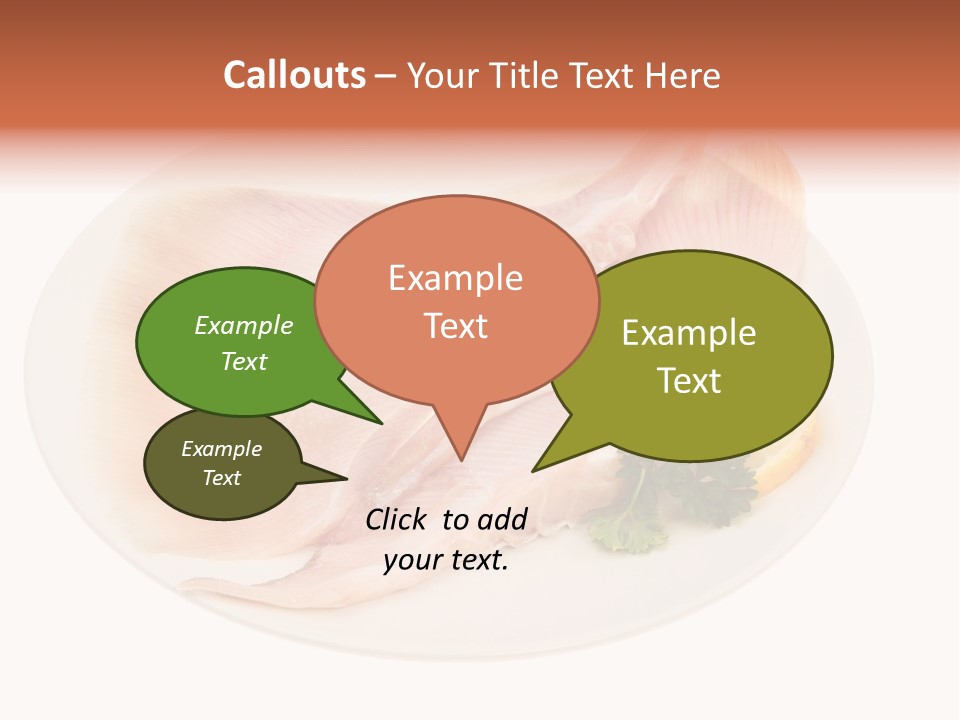 A Piece Of Raw Chicken On A Plate With Parsley PowerPoint Template