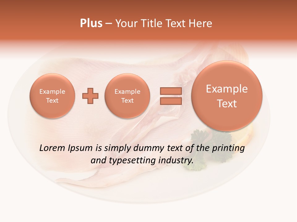 A Piece Of Raw Chicken On A Plate With Parsley PowerPoint Template