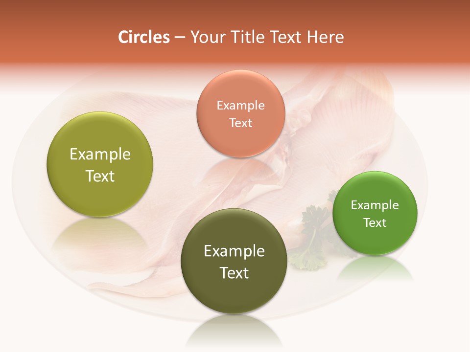 A Piece Of Raw Chicken On A Plate With Parsley PowerPoint Template