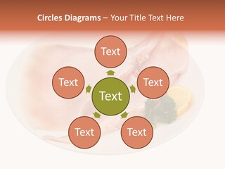 A Piece Of Raw Chicken On A Plate With Parsley PowerPoint Template