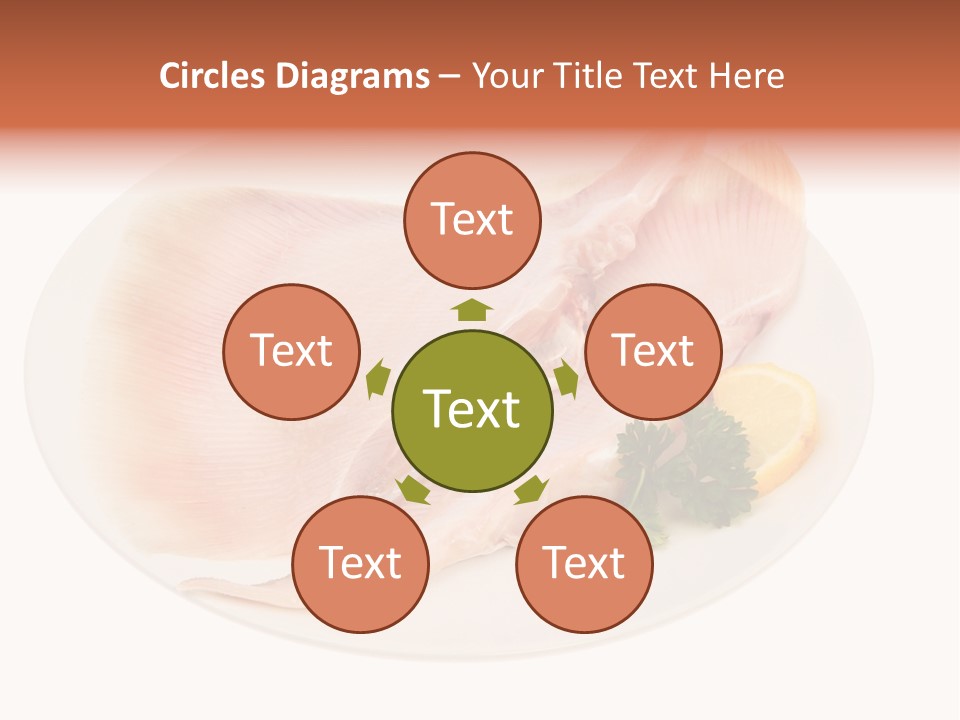 A Piece Of Raw Chicken On A Plate With Parsley PowerPoint Template