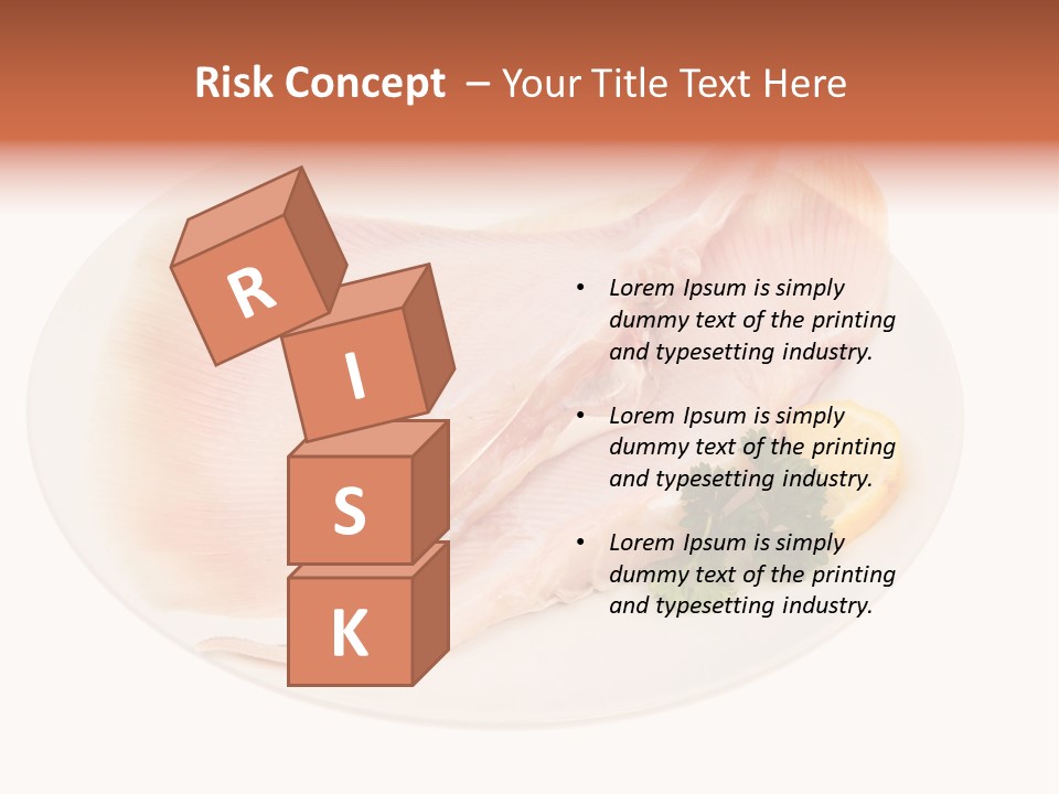 A Piece Of Raw Chicken On A Plate With Parsley PowerPoint Template