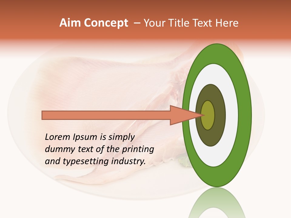 A Piece Of Raw Chicken On A Plate With Parsley PowerPoint Template