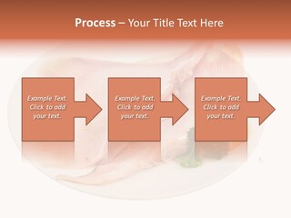 A Piece Of Raw Chicken On A Plate With Parsley PowerPoint Template