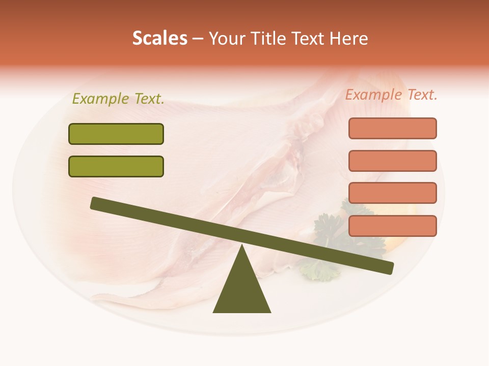 A Piece Of Raw Chicken On A Plate With Parsley PowerPoint Template
