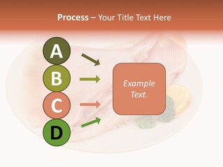 A Piece Of Raw Chicken On A Plate With Parsley PowerPoint Template