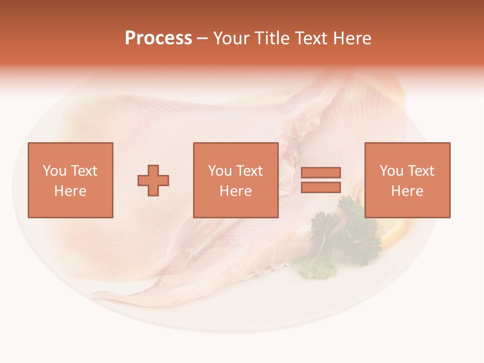 A Piece Of Raw Chicken On A Plate With Parsley PowerPoint Template