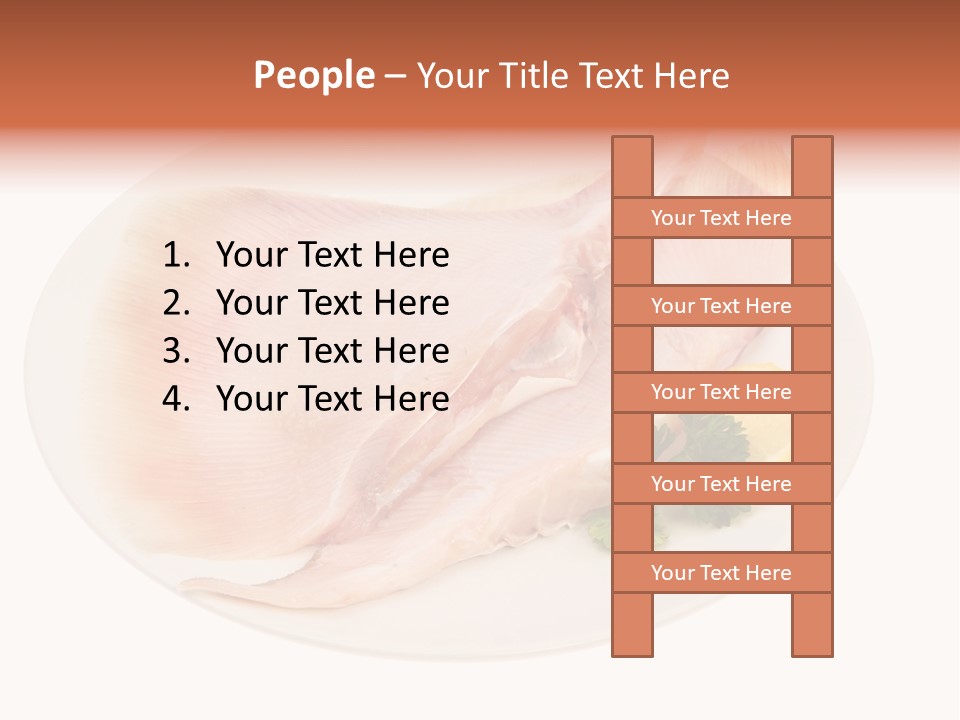 A Piece Of Raw Chicken On A Plate With Parsley PowerPoint Template