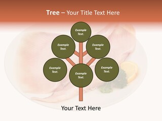 A Piece Of Raw Chicken On A Plate With Parsley PowerPoint Template
