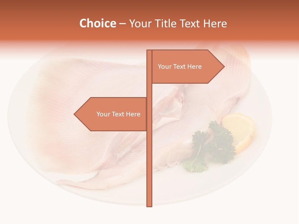 A Piece Of Raw Chicken On A Plate With Parsley PowerPoint Template
