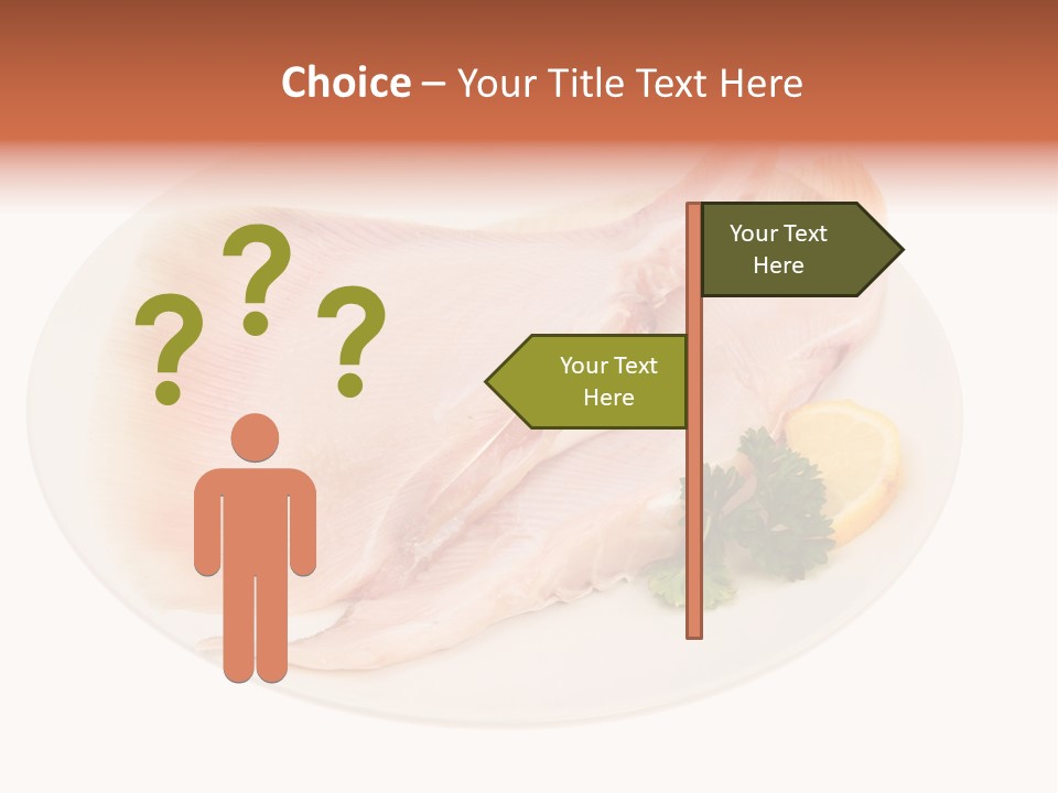 A Piece Of Raw Chicken On A Plate With Parsley PowerPoint Template