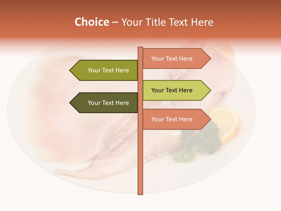 A Piece Of Raw Chicken On A Plate With Parsley PowerPoint Template