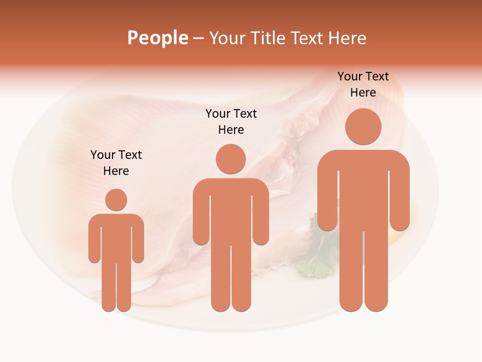 A Piece Of Raw Chicken On A Plate With Parsley PowerPoint Template