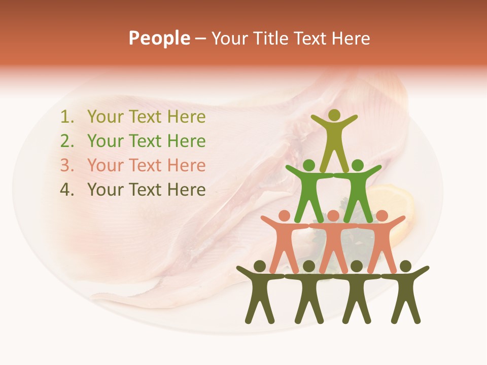 A Piece Of Raw Chicken On A Plate With Parsley PowerPoint Template