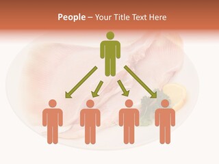 A Piece Of Raw Chicken On A Plate With Parsley PowerPoint Template