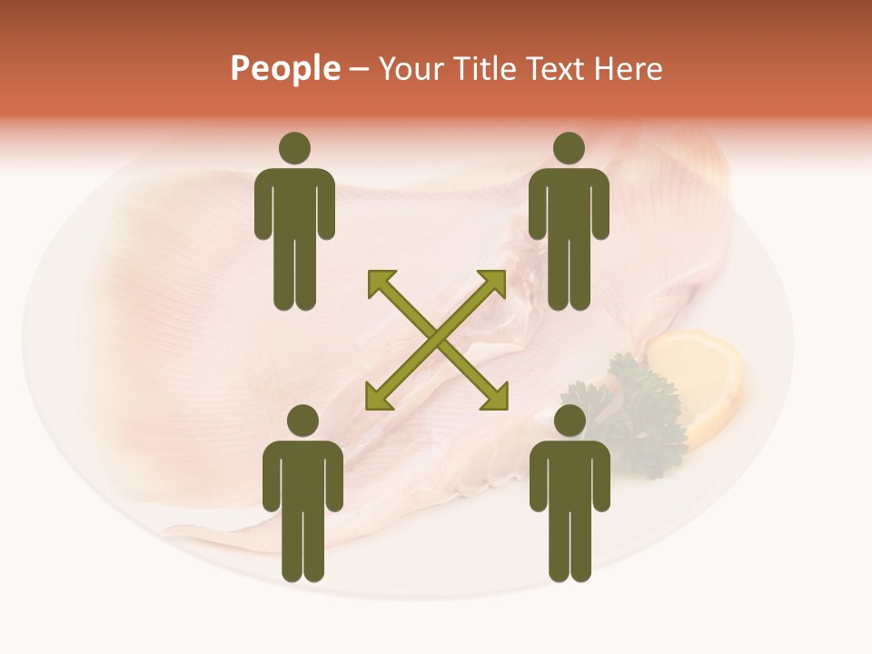 A Piece Of Raw Chicken On A Plate With Parsley PowerPoint Template