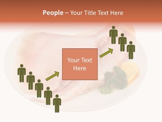 A Piece Of Raw Chicken On A Plate With Parsley PowerPoint Template