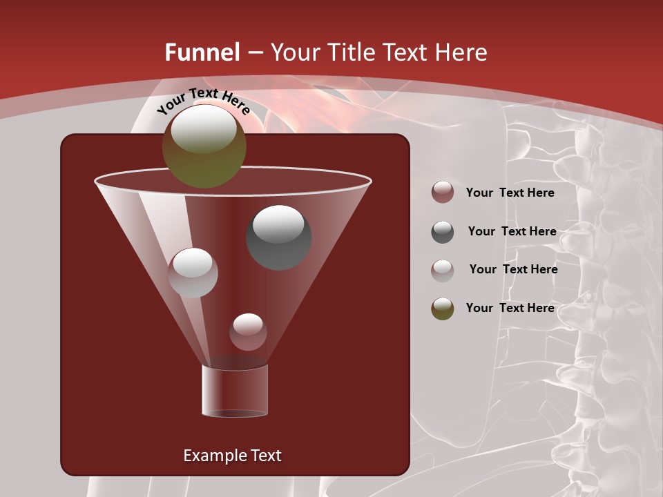 The Back Of A Skeleton With A Red Background PowerPoint Template