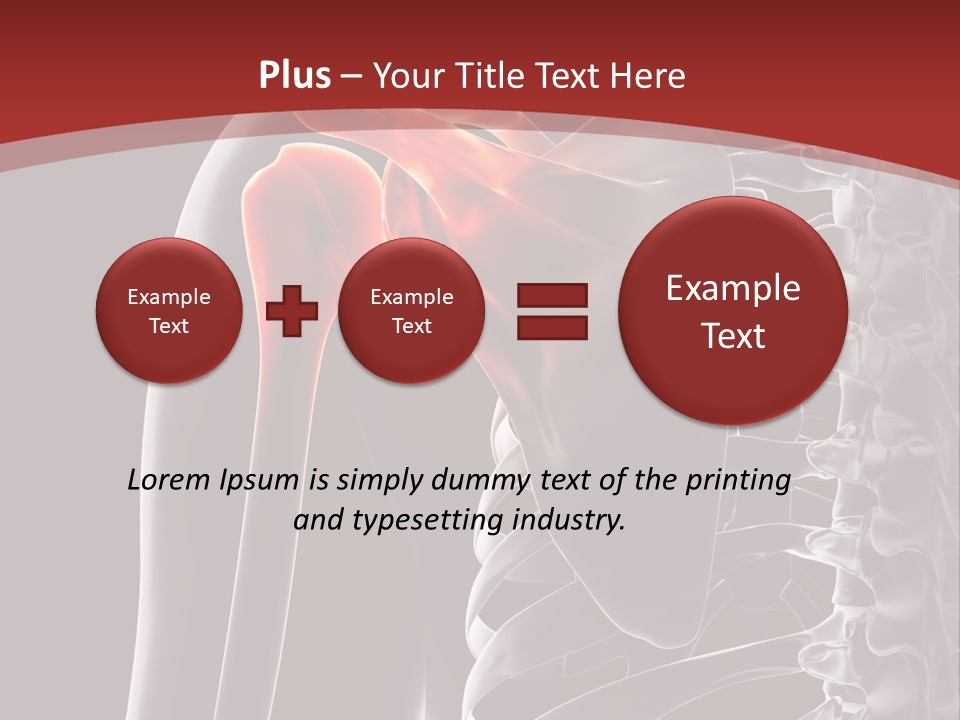 The Back Of A Skeleton With A Red Background PowerPoint Template