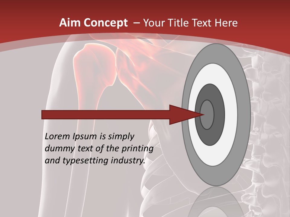 The Back Of A Skeleton With A Red Background PowerPoint Template