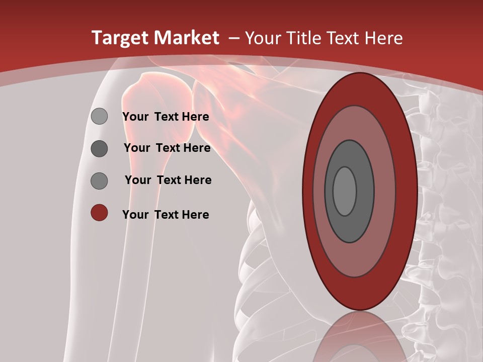 The Back Of A Skeleton With A Red Background PowerPoint Template
