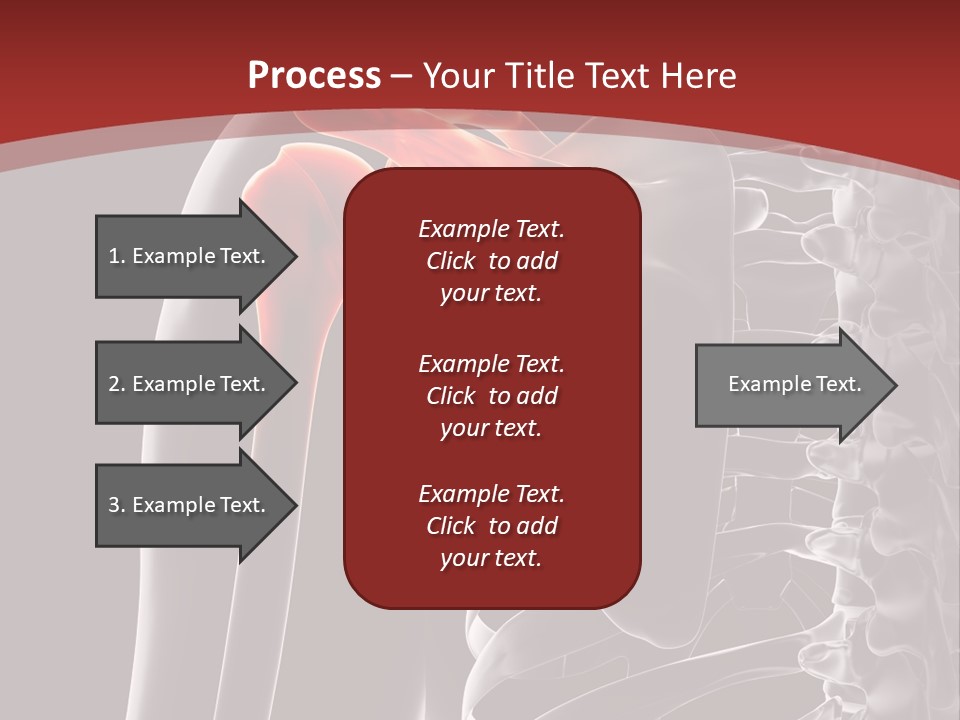 The Back Of A Skeleton With A Red Background PowerPoint Template