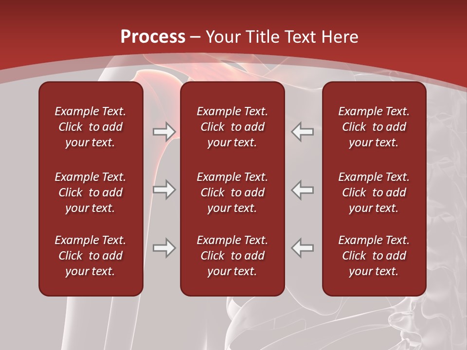 The Back Of A Skeleton With A Red Background PowerPoint Template
